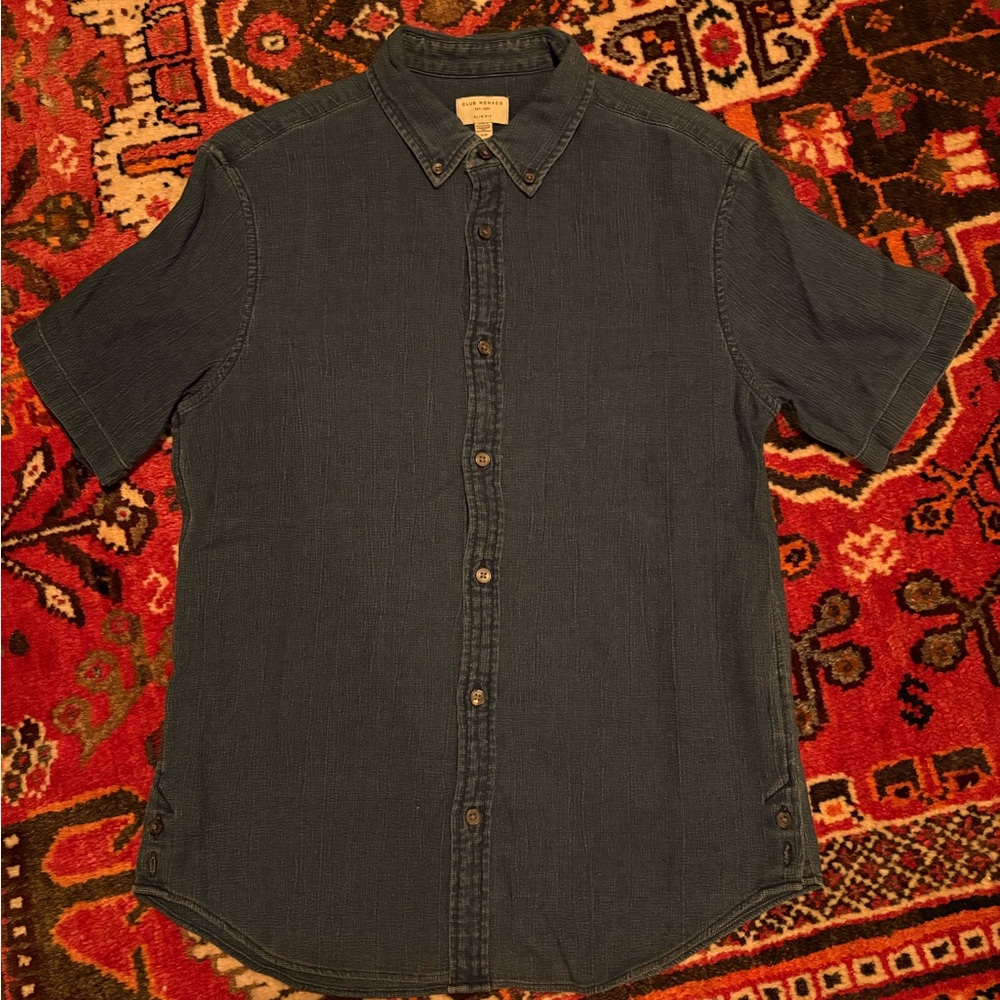 Club Monaco Dark Blue Casual Button Down Shirt size small